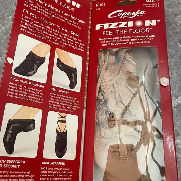 Capezio Jazz Shoes Adult 4/5 or 6/7 - Picture 3 of 4